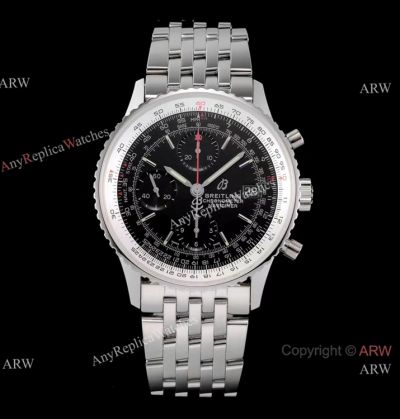 Swiss Grade Breitling Navitimer 1 41mm KOR Factory A7750 Men Watch Stainless Steel Black Dial